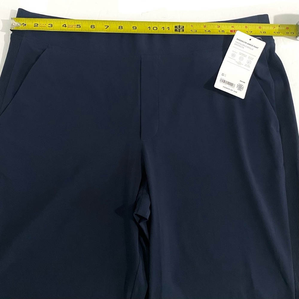 Athleta New Brooklyn Ankle Pants Size 16 Navy Blue Mid Rise Pull On - Picture 10 of 16